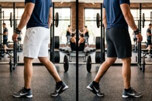 gym shorts with and without pockets